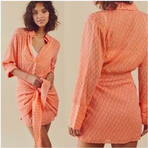 Free People Orange Mini Dress